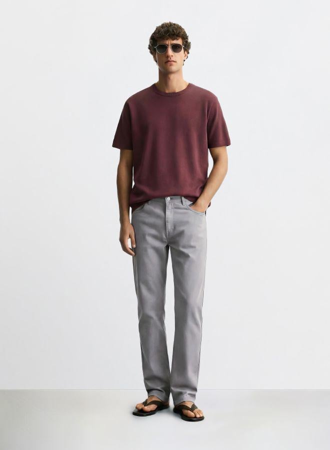 The Indian Garage Co Men Regular Fit Solid Scoop Pocket Mid-Rise Chinos - Image 3